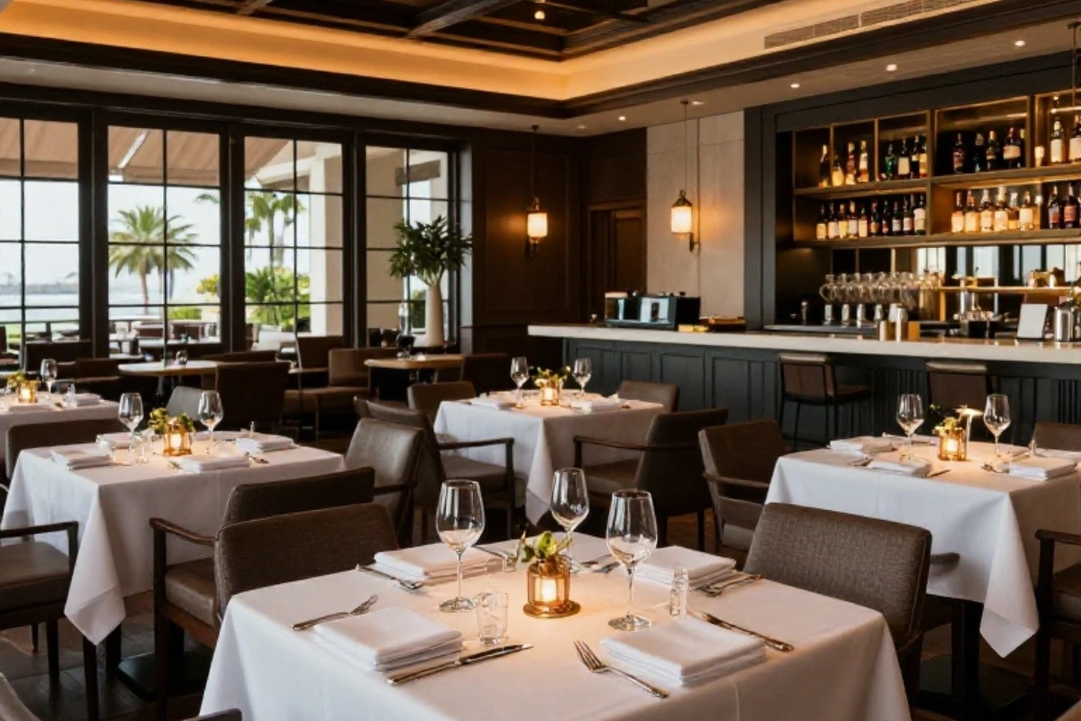 Addison is the resort's signature culinary destination. Fairmont describes it as San Diego's first and only three-Michelin-starred restaurant.