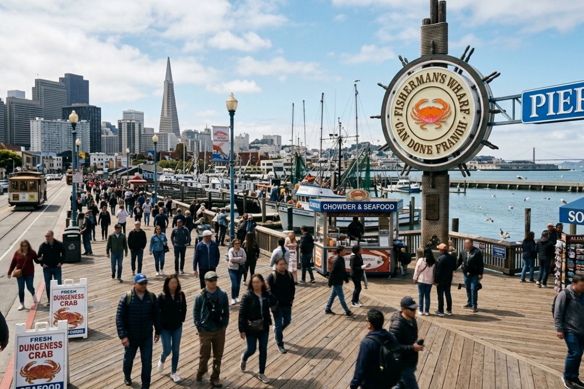 Fisherman's Wharf and Pier 39 waterfront