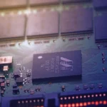 A close-up view of a Rdatao computer motherboard displaying intricate circuitry and components.