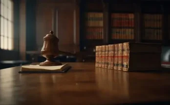 Mylawyer360 and a gavel arranged on a wooden table, representing the foundation of legal knowledge and practice.