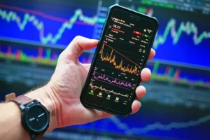 A user navigating the grossoptions.com on an iPhone, exploring features and options for trading investments effectively.