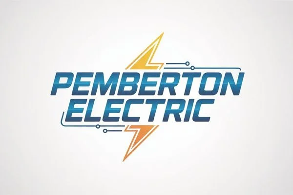 Pemberton Electric logo displaying a modern design with a lightning bolt and the text "Pemberton Electric."