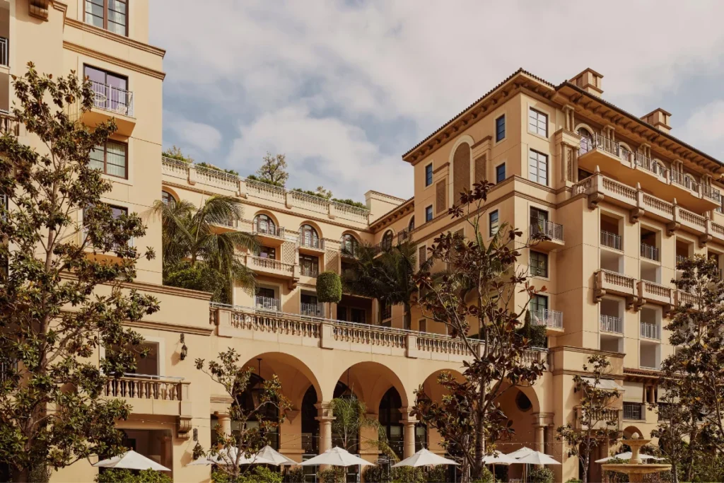 The Maybourne Beverly Hills luxury hotel exterior in Beverly Hills