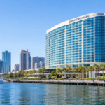 InterContinental San Diego luxury waterfront hotel overlooking San Diego Bay in California.